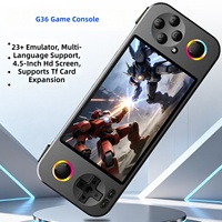 Console de jeu portable G36 avec écran IPS, joystick 3D RGB, prise en charge de deux manettes, console de jeu rétro multilingue