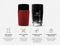 Nouveau diffuseur de parfum de luxe moderne pour voiture avec support en verre, parfum initial longue durée et évaporation naturelle