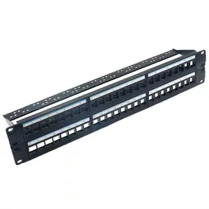 Gcabling רשת 48 יציאת RJ45 UTP חתול 6 cat6 cat5e Ethernet הפצה שרת מתלה עם תיקון פנל