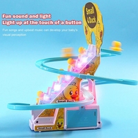 Jouets de fente de canard d'escalade avec lumière clignotante Led et musique voiture piste canard compétition ensemble escalier escalade piste fente jouet