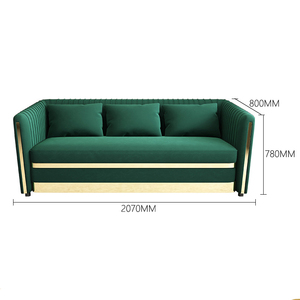 लक्जरी स्टेनलेस स्टील फ्रेम मखमल असबाब कपड़े सोफा सेट सोफे Chesterfield सोफे कमरे में रहने वाले फर्नीचर के लिए - Product Image 2