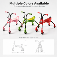 Regalo Perfecto para el Primer Cumpleaños, Bicicleta de Equilibrio de 4 Ruedas para Bebés, Andador sin Pedales para Niños Pequeños, Scooter de Aprendizaje, Juguetes Educativos para Niños de 12 a 24 Meses