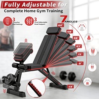Banc de fitness pliable réglable 14-en-1 avec capacité de 450 kg et coussin épais pour entraînement complet du corps à domicile – Chaise romaine