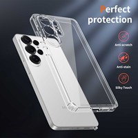 Coque de téléphone transparente anti-jaunissement, antichoc, transparente pour Samsung Galaxy S26 S25 Ultra avec protection de l'appareil photo, Fundas