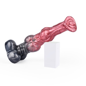Monster Animal Thick Fantasy Alien Horse Knotted <b>Dildo</b> with Suction Cup Big Silicone Anal Plug for G-Spot Soft for Women and Men - Product Image 3