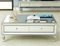 Table basse moderne de haute qualité en verre trempé convertible pour salon avec tabourets