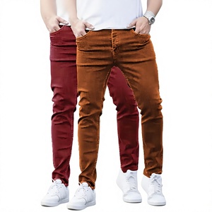 Jeans TRIBON SPORTS para Hombre, Corte Regular, Cintura Media, Color Sólido, 100% Algodón Ecológico, Estilo Urbano Desgastado, Ligeros, Tallas Grandes - Product Image 1