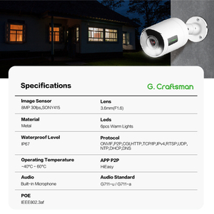 GR-GFW-M8S แอปพลิเคชั่น4K 8MP Sony CMOS Full <span class=keywords><strong>Colorvu</strong></span> IP67กันน้ำกลางแจ้งบ้านเครือข่ายความปลอดภัยกล้อง IP พร้อมวิสัยทัศน์กลางคืน - Product Image 2