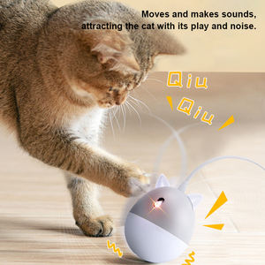 Juguete interactivo automático para gatos, varita de infrarrojos oscilante, suministros para mascotas, USB multifunción de autojuego para gatos de interior, juguete chirriante - Product Image 4