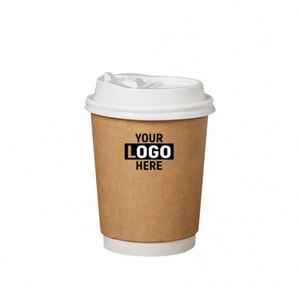 Disposable Craft Paper Double Wall Coffee & Milk Tea Takeaway Cups Diameter Accept Logo Printing Accept Customized Logo Printing - Product Image 1