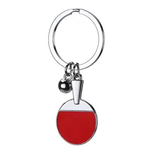 运动纪念品促销礼品3D金属迷你羽毛球钥匙扣创意定制乒乓球足球高尔夫钥匙扣
