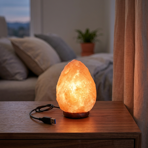 Lámpara de Sal del Himalaya Rosa Hecha a Mano de la Mejor Calidad al por Mayor, Luz Nocturna USB de Nuevo Diseño, Lámpara con Forma Natural y Color Personalizado - Product Image 1