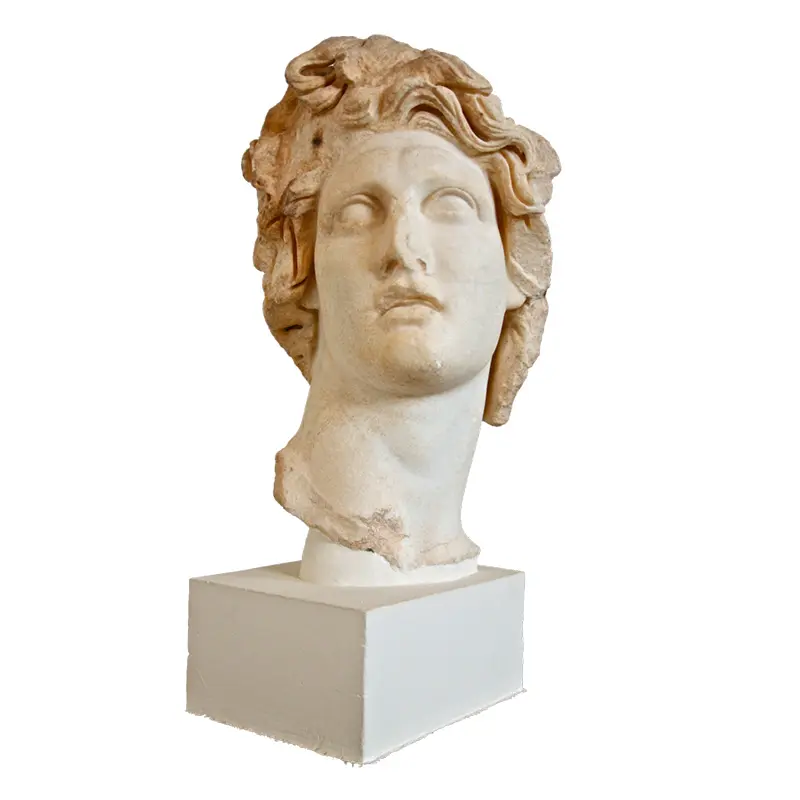 Statues de buste en pierre Helios pour décoration, marbre grec naturel personnalisé sculpté à la main Support technique en ligne, pièces de rechange gratuites