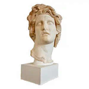 Statues de buste en pierre Helios pour décoration, marbre grec naturel personnalisé sculpté à la main Support technique en ligne, pièces de rechange gratuites