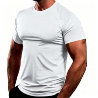 T-shirts d'été décontractés pour hommes en pur coton, à col rond, résistants, à motifs variés et de couleur unie, vente en gros