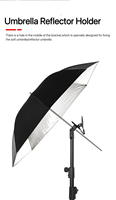 Support de réflecteur de photographie 5/8 "support de support de lumière en métal robuste pour diffuseur de toile de fond Photo Video Studio