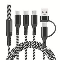 Câble de données USB rapide 5 en 1 pour téléphone portable, compatible iPhone, Type C et Micro USB
