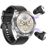 2 1 T95 Smartwatch Nirkabel TWS Earbud IP67 Tahan Air Tali Logam Pengingat Panggilan Fungsi Panggilan Telepon Kompatibel dengan Aplikasi Fitcloudpro