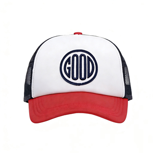 Casquette de camionneur en maille brodée GOOD – Casquette légère, respirante et réglable avec fermeture snapback pour les sports de plein air - Product Image 1