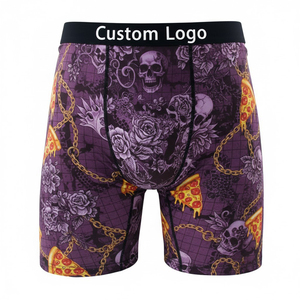 Boxer da <span class=keywords><strong>Uomo</strong></span> Traspiranti con Stampa Digitale, Stile Streetwear di Lusso, Alta Elasticità, Vita Media - Product Image 2