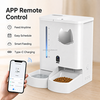 Distributeur automatique de nourriture pour chat de qualité supérieure 5L et fontaine à eau, distributeur intelligent pour animaux de compagnie avec caméra HD, contrôle par application WIFI, programmation