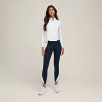Logo personnalisé femmes quart fermeture éclair chemises Golf Tennis porter entraînement sportif entraînement à manches longues chemise veste hauts pull