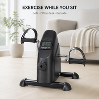 Mini-vélo d'exercice compact avec écran LCD et résistance réglable pour personnes âgées, récupération post-AVC, thérapie à domicile