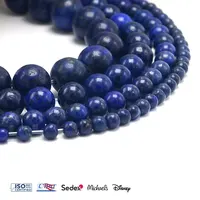 Beads Wholesale 4/6/8/10mm Lapis Round Natural Stone Beads For DIY Jewelry Making