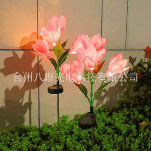 Luces solares de jardín con forma de tulipán, LED, impermeables, para exteriores, alimentadas por energía solar, decorativas para patio, jardín, balcón. - Product Image 3