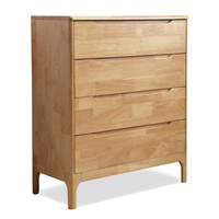 Nouvelle armoire seau en bois massif de style nordique, meuble de salon en bois d'hévéa, 5+ tiroirs semi-ouverts, couleur noyer/bois naturel
