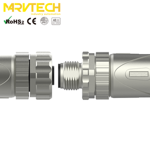 ขั้วต่อออปติคอล M12 แบบประกอบสนาม 8 ขา ตัวผู้ ตัวเมีย พร้อมชิลด์ป้องกัน สำหรับ Profinet Ethernet โลหะ 8 พิน สีเงิน IP67 สำหรับยานยนต์ IEC - Product Image 4