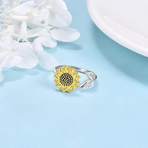 Bague anti-stress rotative pour femme, motif marguerite, jouet sensoriel pour filles et femmes, cadeau - Product Image 4