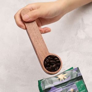 Cuchara Medidora Ecológica de Estilo Moderno y Sencillo para Cocina, Clip para Cerrar Bolsas de Alimentos, Cuchara Pequeña de Madera para Granos de Café, Portátil para Café y Té - Product Image 1