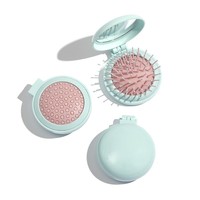 Logo personnalisé Mini peigne à cheveux de poche pliable avec miroir Set de voyage Idée cadeau
