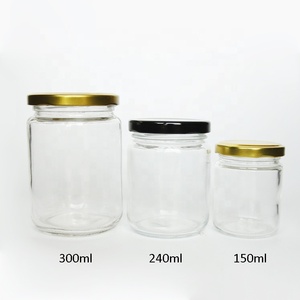 Bocaux en verre rond transparent avec couvercle, pour confiture <span class=keywords><strong>de</strong></span> miel <span class=keywords><strong>de</strong></span> 150ml, 45ml, 75ml, 240ml, 300ml, 500ml - Product Image 6