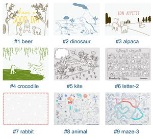 Manteles individuales de silicona modernos para niños, comedor, dibujo, tablero de garabatos, Mantel Individual, alfombrilla de mesa de oficina con impresión personalizada - Product Image 4