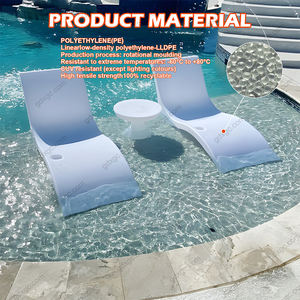 Los <span class=keywords><strong>muebles</strong></span> de piscina más calientes Beach Hotel Pe Plastic Tumbona Cómoda cama de sol al aire libre para piscina - Product Image 4