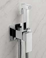 Robinet de bidet chromé avec cartouche en céramique et fixation monotrou sur le plan pour la rénovation de salles de bain résidentielles
