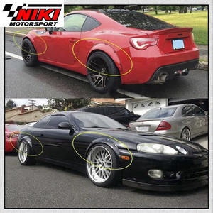 Garde-boue de protection des sourcils, <span class=keywords><strong>4</strong></span> pièces, universel et noir, arc de roues, autocollant, garde-boue de voiture - Product Image 6