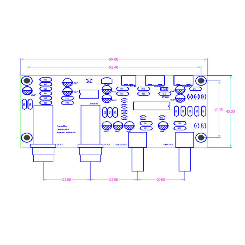 Scheda Effetto Riverbero PT2399 Per Microfono - Modulo Fai Da Te - GCSUPERMARKET