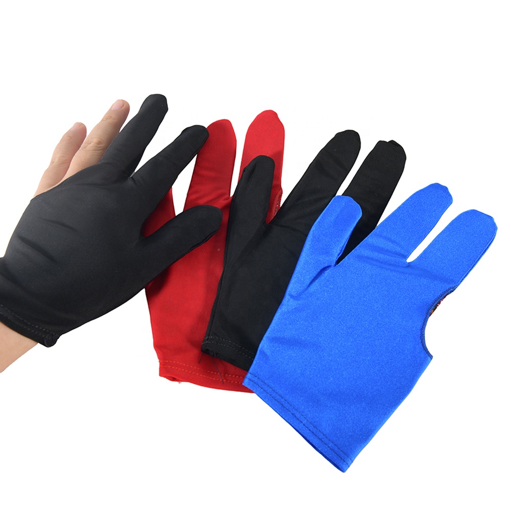 Эластичные перчатки для бильярда, перчатки для бильярда, перчатки для бильярда с тремя пальцами, 8 шариков, 9 шариков, аксессуары для бильярда