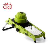 Mandoline de cuisine manuelle en acier inoxydable avec lames réglables, pour couper les fruits, hacher les légumes, râper, couleur personnalisée, logo personnalisé