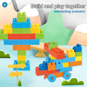 <span class=keywords><strong>Grand</strong></span> ensemble de blocs de construction éducatifs empilables multicolores, jouets de construction en plastique ABS sûr et non toxique, jouet modèle DIY, jouet train - Product Image 3