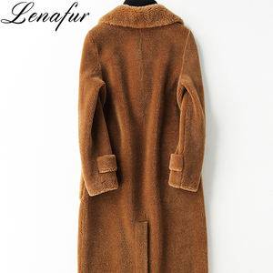 2019 di colore Puro Nuovo di Inverno di stile lungo della cinghia single-petto delle signore granulare faux <span class=keywords><strong>cappotto</strong></span> di <span class=keywords><strong>pelliccia</strong></span> di lana <span class=keywords><strong>cappotto</strong></span> di inverno delle donne - Product Image 3