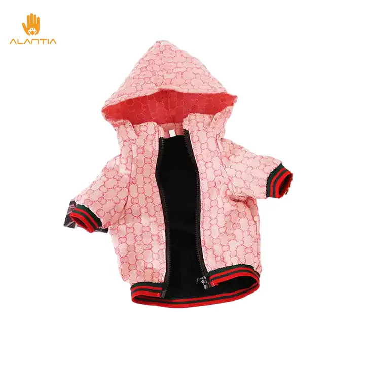 CustomHigh-end Luxury Fashionable Large Small Pet Coat Dogs Clothes Brands Designer For Hooded Zipper Jacketpet clothes