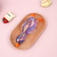 Jouet anti-stress en forme de canard en poudre dorée Aurora, jouet à presser en cristal brillant pour enfants, à retour lent