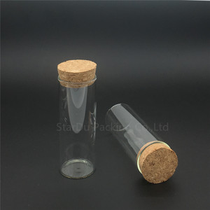 40ml clear Glass Tube With <strong>Cork</strong> Stopper Clasp <strong>Cork</strong> <strong>Bottle</strong> 30*80mm test Tube - Product Image 2