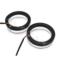 Feux avant LED ronds de type « Angel Eye » en cristal 5D Slim Version 3CM, anneau halo, système d'éclairage automobile 12V, lampe DRL universelle pour voiture