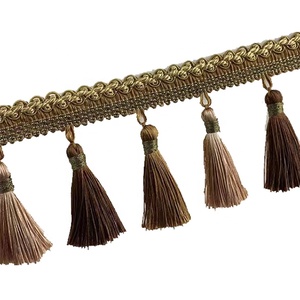 Nouvelle conception de <span class=keywords><strong>rideau</strong></span> long en polyester de style bohème avec franges et pompons perlés, accessoires textiles décoratifs pour la maison - Product Image 6