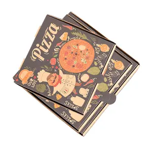 Scatola di carta per imballaggio di Pizza ondulata Kraft campione gratuito con scatola di carta per Pizza con Logo personalizzato
